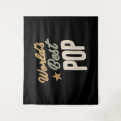 's Werelds beste Pop - vader- en opa-cadeautjes Wandkleed (Voorkant)
