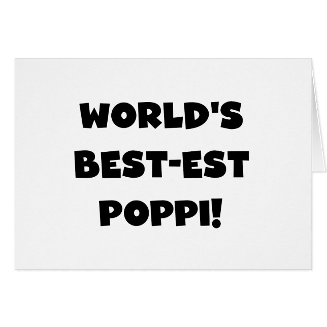's Werelds beste Poppi Black Text Gifts (Voorkant Horizontaal)