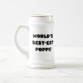 's Werelds beste Poppi Black Text Gifts Bierpul (Links)