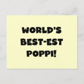 's Werelds beste Poppi Black Text Gifts Briefkaart (Voorkant)