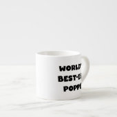 's Werelds beste Poppi Black Text Gifts Espresso Kop (Voorkant rechts)