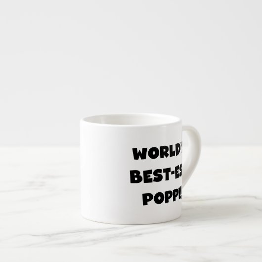 's Werelds beste Poppi Black Text Gifts Espresso Kop (Voorkant rechts)