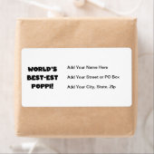 's Werelds beste Poppi Black Text Gifts Etiket (Insitu)