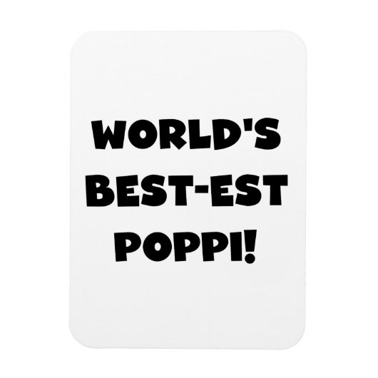 's Werelds beste Poppi Black Text Gifts Magneet (Verticaal)