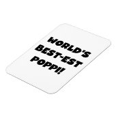 's Werelds beste Poppi Black Text Gifts Magneet (Linkerzijde)
