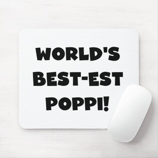 's Werelds beste Poppi Black Text Gifts Muismat (Met muis)