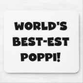 's Werelds beste Poppi Black Text Gifts Muismat (Voorkant)