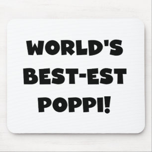 's Werelds beste Poppi Black Text Gifts Muismat