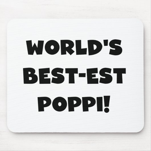 's Werelds beste Poppi Black Text Gifts Muismat (Voorkant)