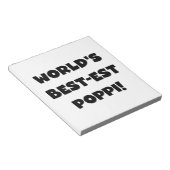 's Werelds beste Poppi Black Text Gifts Notitieblok (Schuin)