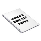 's Werelds beste Poppi Black Text Gifts Notitieboek (Rechterzijde)