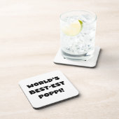 's Werelds beste Poppi Black Text Gifts Onderzetter (Rechterzijde)