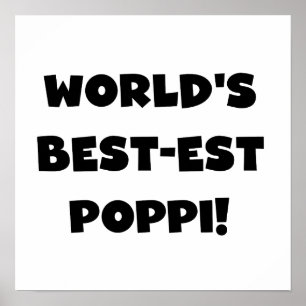 's Werelds beste Poppi Black Text Gifts Poster