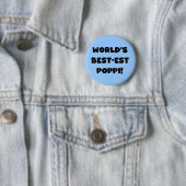 's Werelds beste Poppi Black Text Gifts Ronde Button 5,7 Cm (In situ)