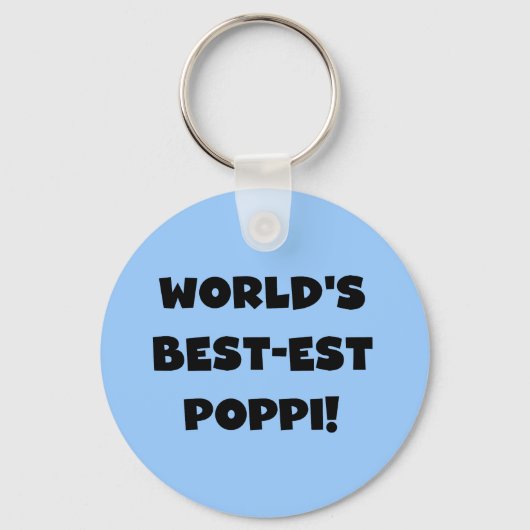 's Werelds beste Poppi Black Text Gifts Sleutelhanger (Voorkant)