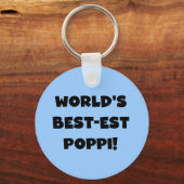 's Werelds beste Poppi Black Text Gifts Sleutelhanger (Voorkant)