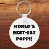 's Werelds beste Poppi Black Text Gifts Sleutelhanger (Voorkant)