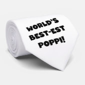 's Werelds beste Poppi Black Text Gifts Stropdas (Opgerold)