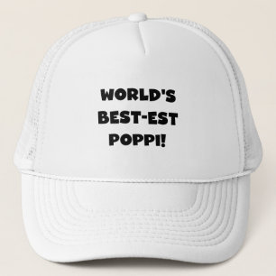 's Werelds beste Poppi Black Text Gifts Trucker Pet