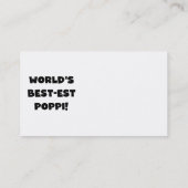 's Werelds beste Poppi Black Text Gifts Visitekaartje (Achterkant)