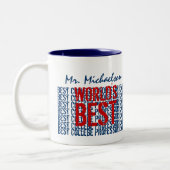 's Werelds beste professor ooit Tweekleurige Koffiemok (Links)