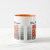 's Werelds beste professor ooit Tweekleurige Koffiemok (Center)