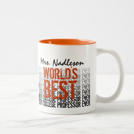 's Werelds beste professor ooit Tweekleurige Koffiemok (Rechts)