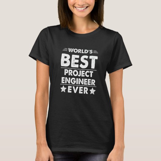 's Werelds beste projectingenieur ooit T-shirt (Voorkant)