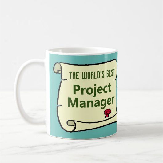 's Werelds beste projectmanager. Koffiemok (Links)
