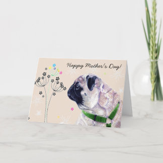 's Werelds beste pug mama. Moederdagkaart Kaart