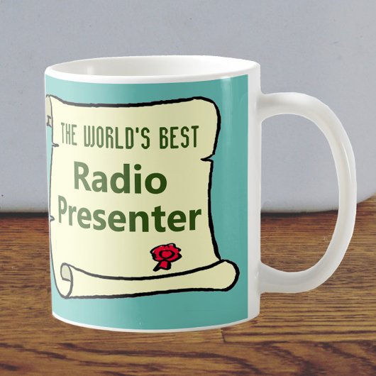 's Werelds beste radiopresentator. Koffiemok