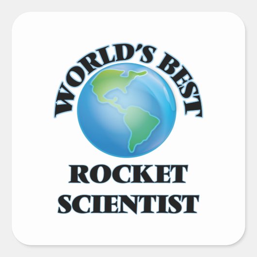 's Werelds beste raketwetenschapper Vierkante Sticker (Voorkant)