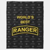 'S Werelds Beste Ranger Aangepaste Naam Fleece Deken (Voorkant)
