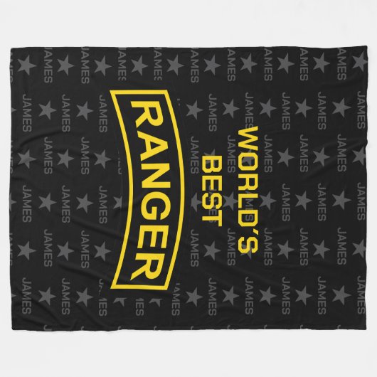 'S Werelds Beste Ranger Aangepaste Naam Fleece Deken (Voorkant (Horizontaal))