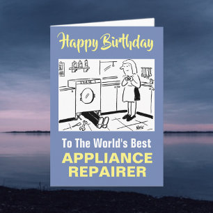 'S Werelds beste reparateur Happy Birthday Kaart