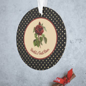 's Werelds beste Roos van Mam Burgundy op Black Ha Ornament