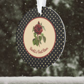 's Werelds beste Roos van Mam Burgundy op Black Ha Ornament