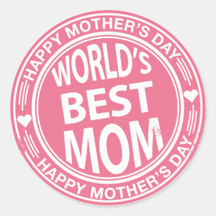 's Werelds beste rubberstempel van moeder Ronde Sticker