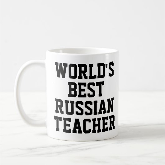 's Werelds beste Russische leraar cadeau Mok (Links)