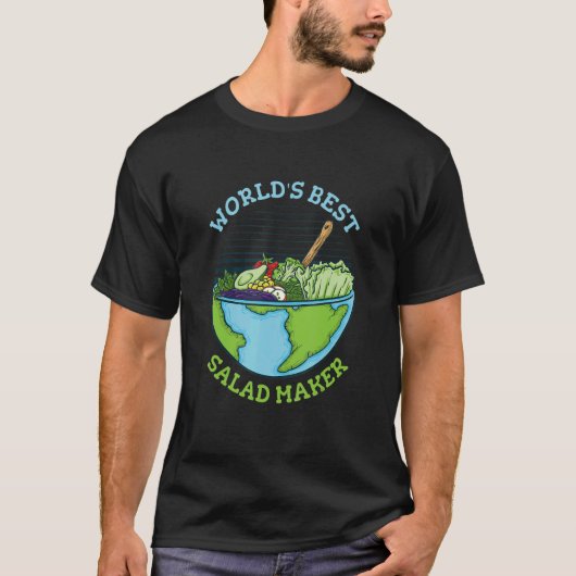 's Werelds beste salademaker groenten voedingssala T-shirt (Voorkant)