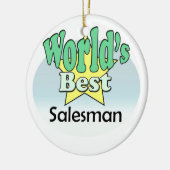 's Werelds beste Salesman Keramisch Ornament (Links)
