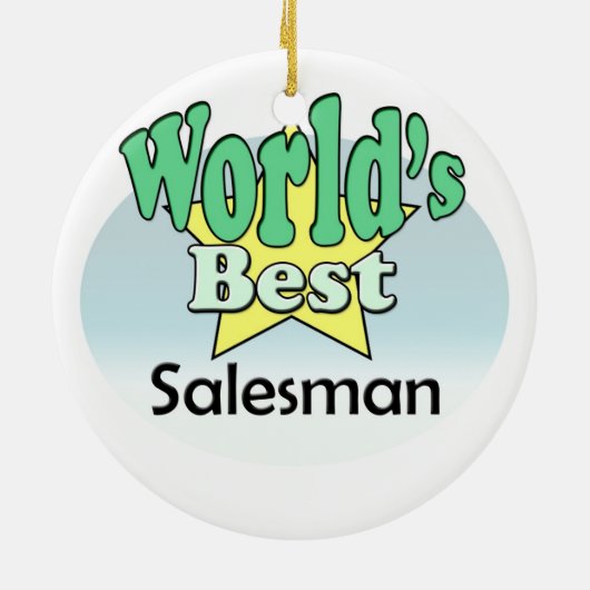 's Werelds beste Salesman Keramisch Ornament (Achterkant)