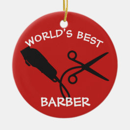 's Werelds beste schaar-schaar-schaar-kappersschaa Keramisch Ornament
