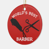 's Werelds beste schaar-schaar-schaar-kappersschaa Keramisch Ornament (Links)