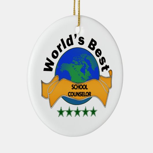 's Werelds beste schooladviseur Keramisch Ornament (Rechts)