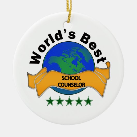 's Werelds beste schooladviseur Keramisch Ornament (Voorkant)