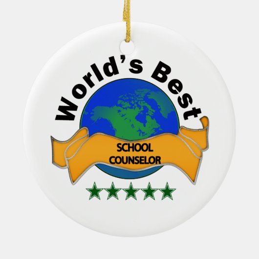 's Werelds beste schooladviseur Keramisch Ornament (Achterkant)