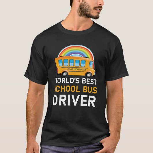 's Werelds beste schoolbuschauffeur T-shirt (Voorkant)