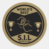 's Werelds beste schoonzus Ronde Sticker (Voorkant)