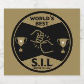 's Werelds beste schoonzus Sparkling Wijnetiket (Enkel label)